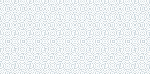 Overlapping creative diamond circle abstract white and gray pattern background with waves texture. geometric digital fabric pattern circles floral lapping white retro background.