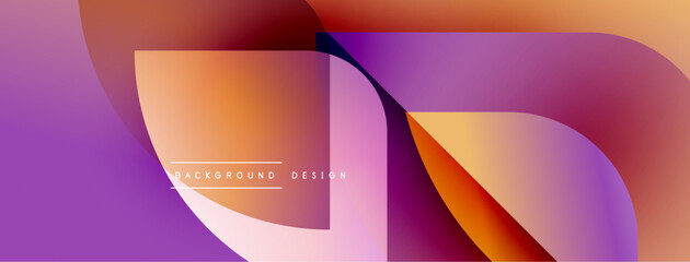 Abstract fluid shapes, vibrant gradients. Purple, orange hues dominate composition. Modern design element for backgrounds.