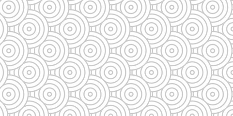 Overlapping creative diamond circle abstract white and gray pattern background with waves texture. geometric digital fabric pattern circles floral lapping white retro background.