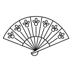 chinese fan isolated on white