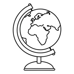 globe on white background