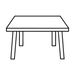 wooden table isolated on white