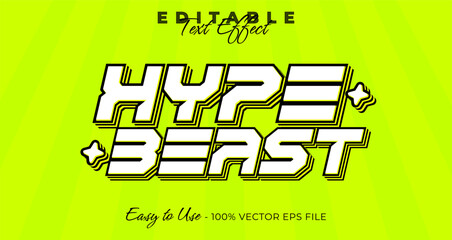 Hype beast editable text effect, 3d typography in graphic styles © Hael.IDN