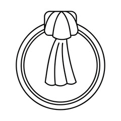 Elegant vintage wedding dress illustration of a stylish bride in retro fashion