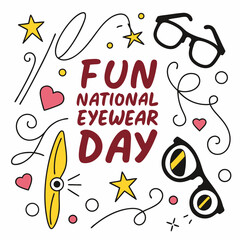 NATIONAL EYEWEAR DAY vector illustration