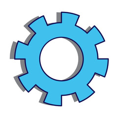 blue gear icon