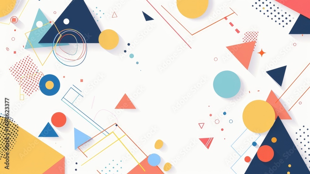 Poster abstract picture vibrant particle in geometric shape represent data flow. vivid flowing object with 