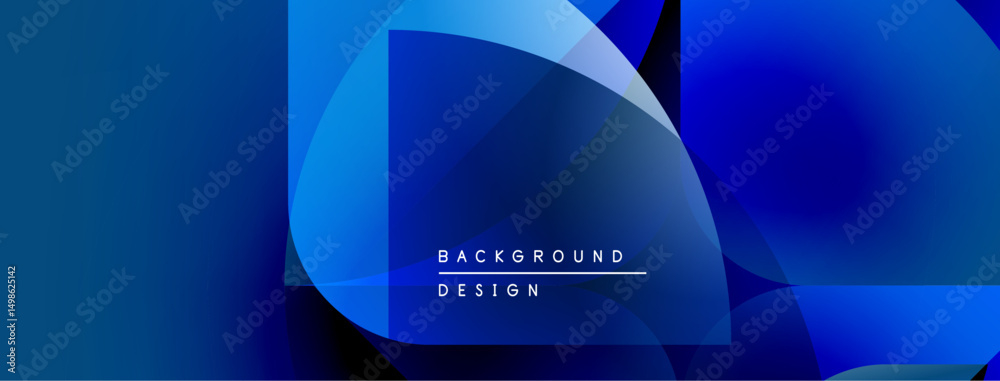Leinwandbilder abstract blue gradients create dynamic shapes. modern design features text background, design. smoot