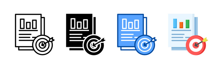 Aim icon set bundle. Multi style icon collection perfect for websites, apps, and presentations. Simple vector icon collection