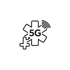 5G Medical Connectivity Icon for Telemedicine and Healthcare Innovation