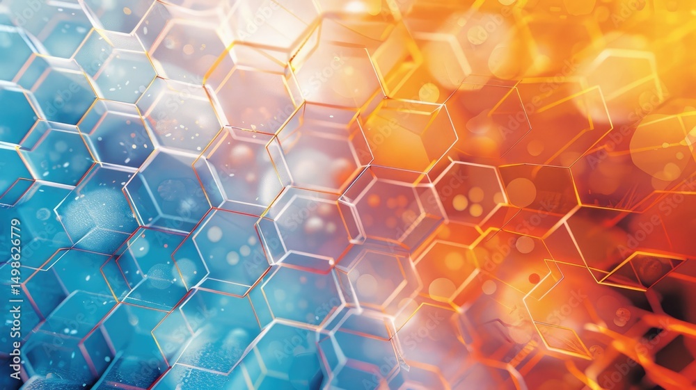 Poster abstract orange color line connect in technology form create surreal scene. energetic of geometric p