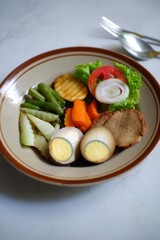 salad with vegetables and eggs