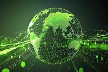 Obraz premium Abstract global data visualization