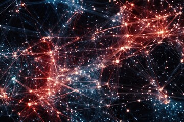 Obraz premium Abstract network of glowing points