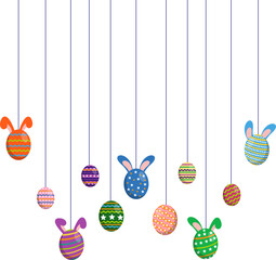 Hanging Bunny Easter Egg Decoration