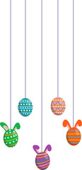 Hanging Bunny Easter Egg Decoration