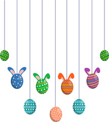 Hanging Bunny Easter Egg Decoration