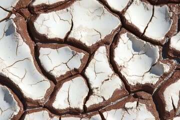 Dried, cracked earth surface