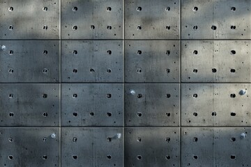 Modern, textured concrete panel wall