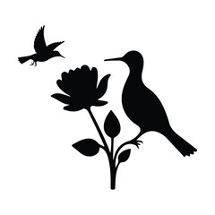 Bird Icon - Minimalist Flying Animal Silhouette Illustration