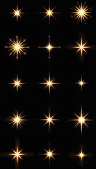 Naklejka premium Abstract vector illustration of a glowing Christmas sparkler against a night sky with stars, perfect for holiday celebration light and firework designs