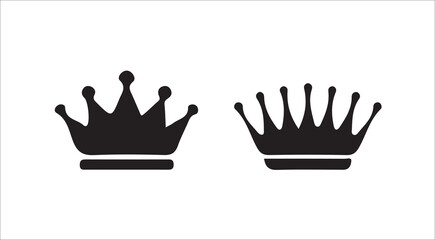Elegant Crown Symbol in Flat Design