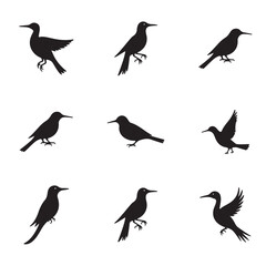 Bird Icon - Minimalist Flying Animal Silhouette Illustration