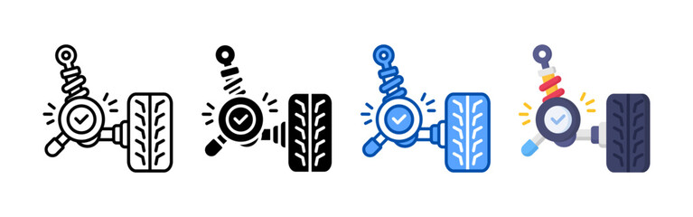 Obraz premium Suspension icon set bundle. Multi style icon collection perfect for websites, apps, and presentations. Simple vector icon collection