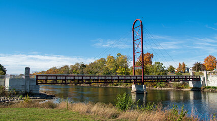 St. Joseph River Suspension Bridge, Mishawaka, Indiana
