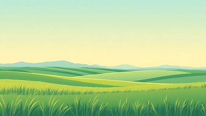 Fototapeta premium green field and blue sky