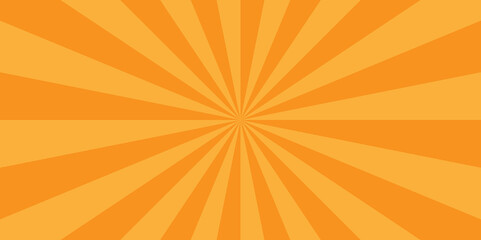 Abstract orange sunburst ray and vector illustration background. Modern stipes line ray grunge design beam pattern texture.