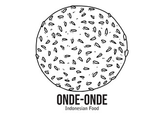 Onde-Onde vector hand drawing