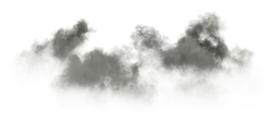 Gray pollution fumes smog isolate transparent backgrounds 3d illustrations png