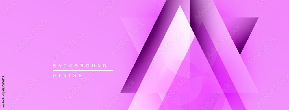 Poster Abstract pink design. Overlapping shapes create dynamic visual effect. Modern background suitable for presentations, websites.