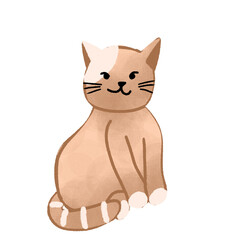 Ilustrasi anak kucing lucu kartun 