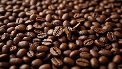 Coffee Beans Close-up Texture Filling the Frame