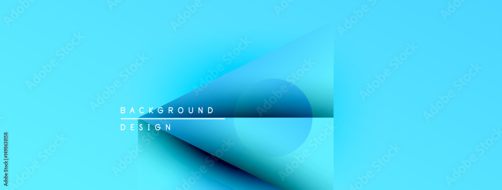 Aufkleber Abstract blue design. Overlapping shapes create dynamic visual effect. Modern background suitable for presentations, websites.
