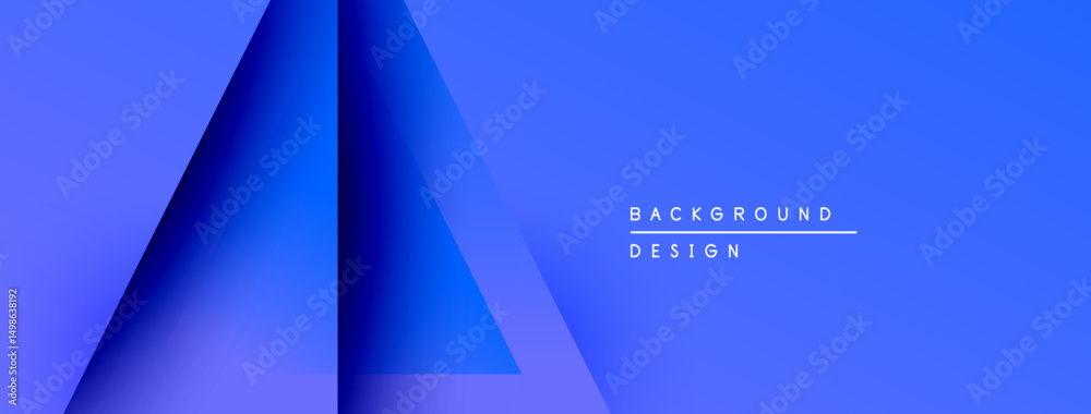 Aufkleber Abstract blue gradient shapes create modern background. Minimalist design with text elements present. Simple, clean aesthetic.