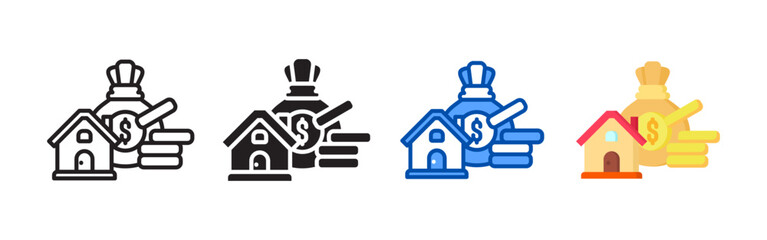 Asset icon set bundle. Multi style icon collection perfect for websites, apps, and presentations. Simple vector icon collection