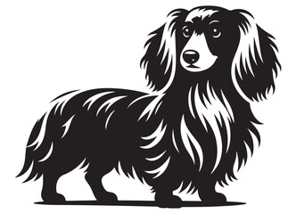 Dachshund Dog Silhouette Vector Graphic Illustration Pet Lover Design