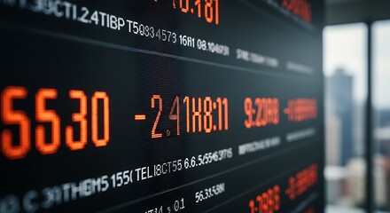 Displaying Market Data with Changing Numbers and Bright Screen