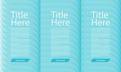 Vertical Abstract Blue Background with Curved Wave Design and Text Placeholders