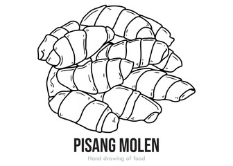 vector illustration of a Pisang molen