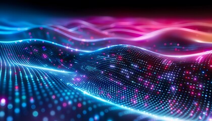 Abstract digital wave pattern with vibrant colors.