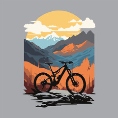 Mountain Hiking t-shirt Design Vector
