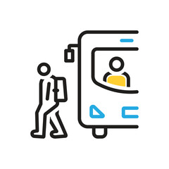 Multi color icon for student drop