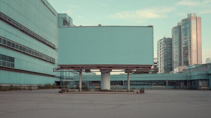 Vast Billboard in Urban Setting: A Blank Canvas of Potential