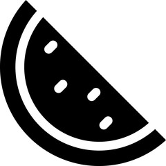 Rounded Filled Watermelon Slice Icon