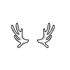 animal horn line art