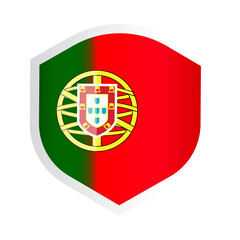 Shield Icon of Portuguese Flag Representing Strength, Identity, and National Pride